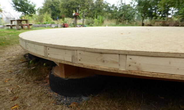 Un plancher pour une petite yourte